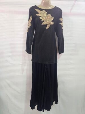 2-Piece Sharara Set with Short Stylish Shirt – Trendy & Traditional Fusion