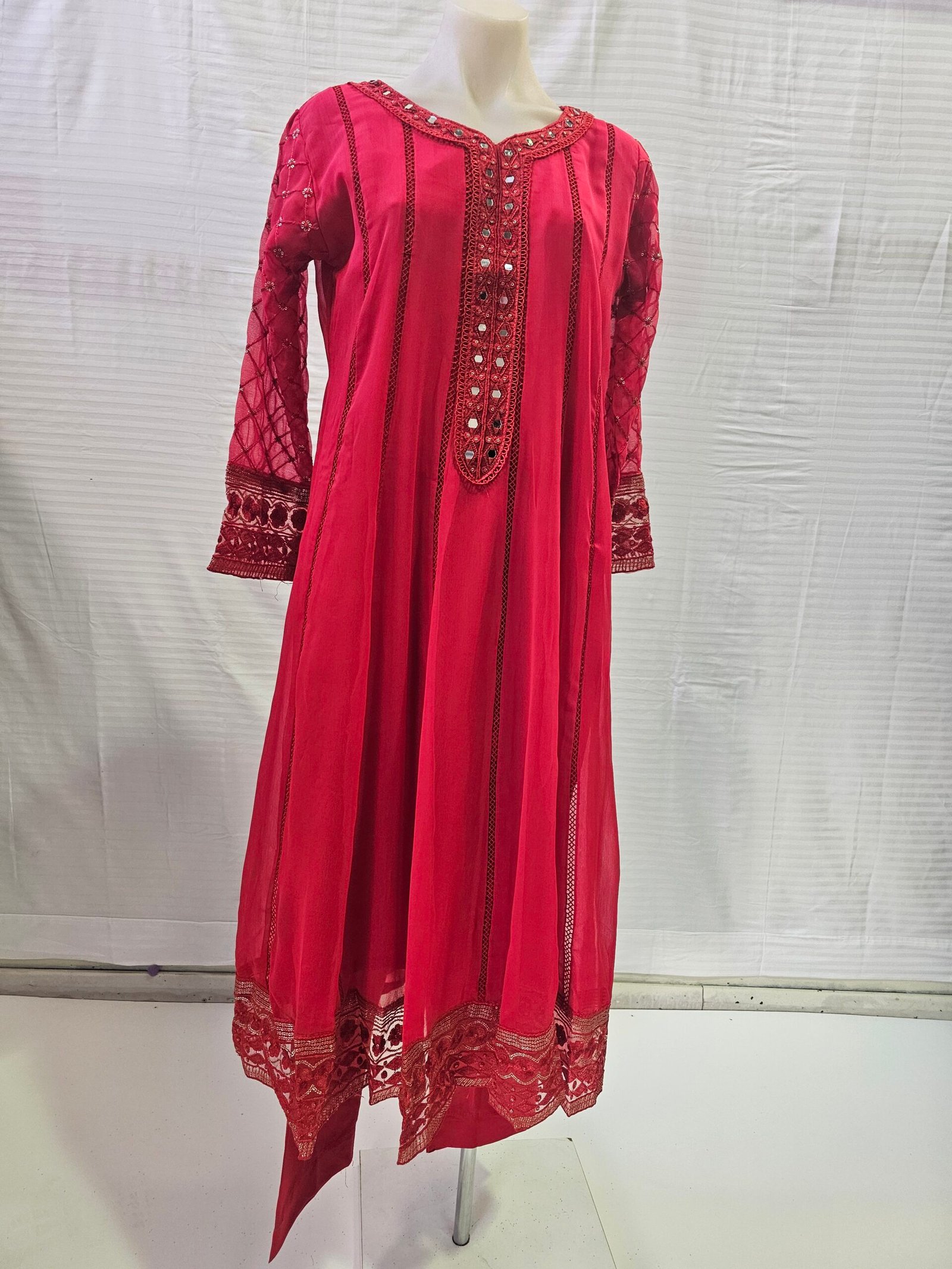 Second image of Long Casual Frock RED