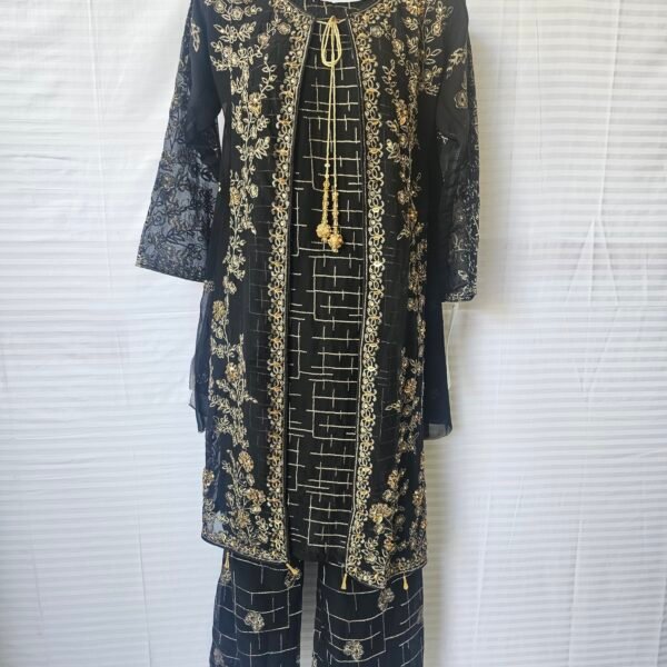 3-Piece Double Shirt Suit – Layered Elegance in Stitched Formalwear