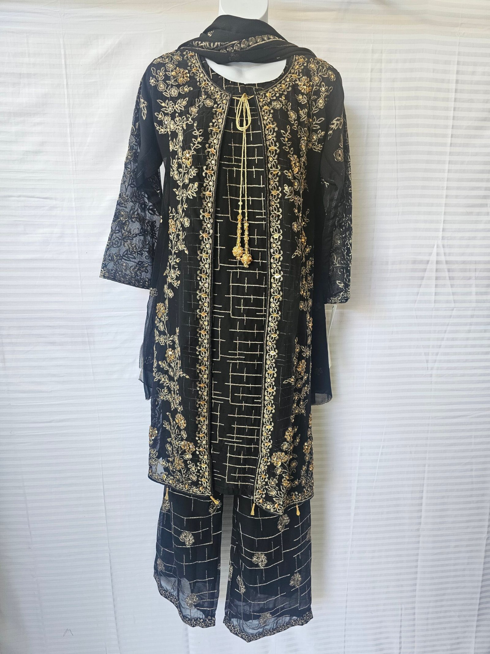 3-Piece Double Shirt Suit – Layered Elegance in Stitched Formalwear