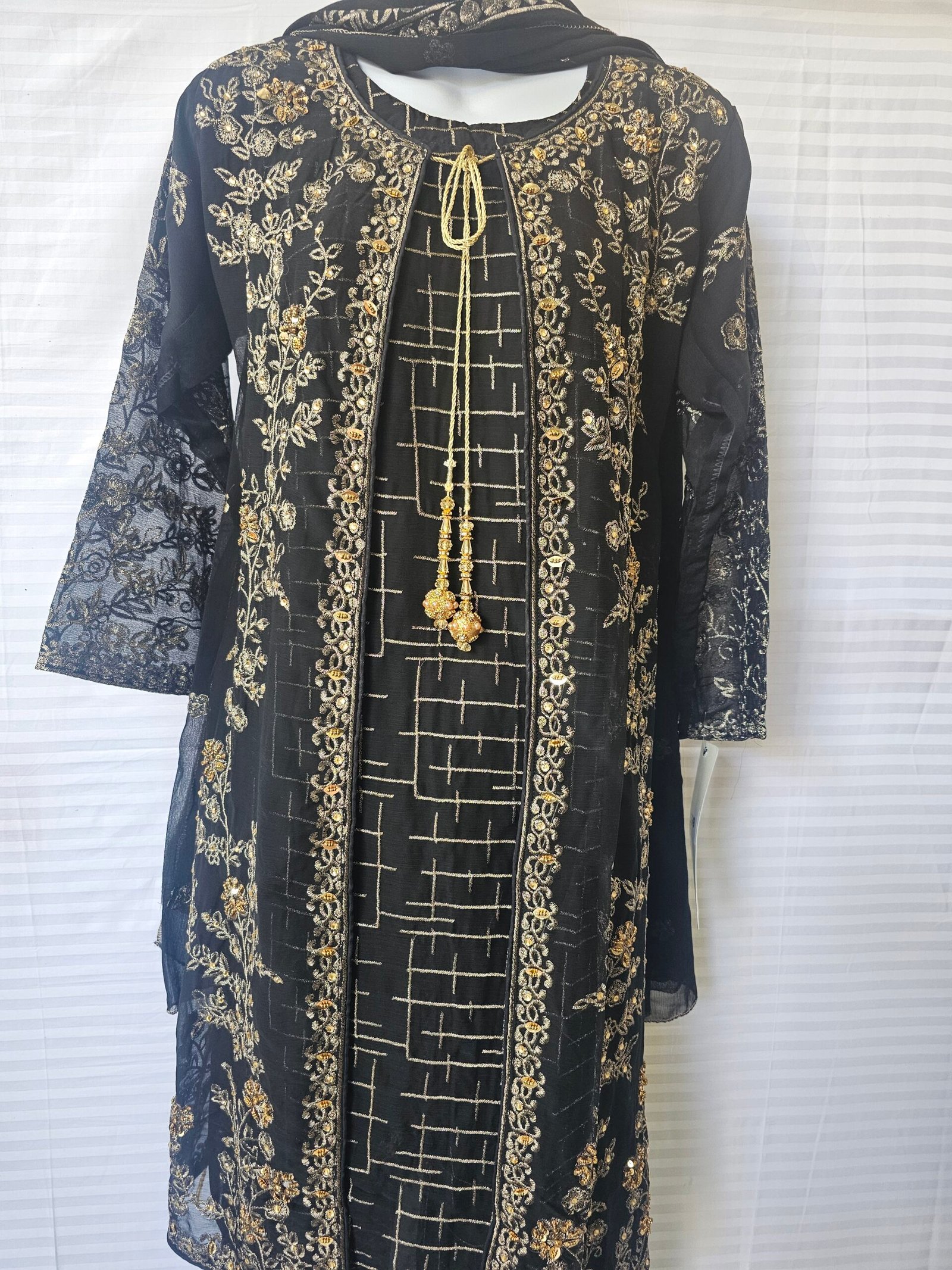 Second image of 3-Piece Double Shirt Suit – Layered Elegance in Stitched Formalwear