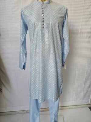 Men’s Full Embroidered Kurta Pajama Set – Traditional Elegance in Classic Style