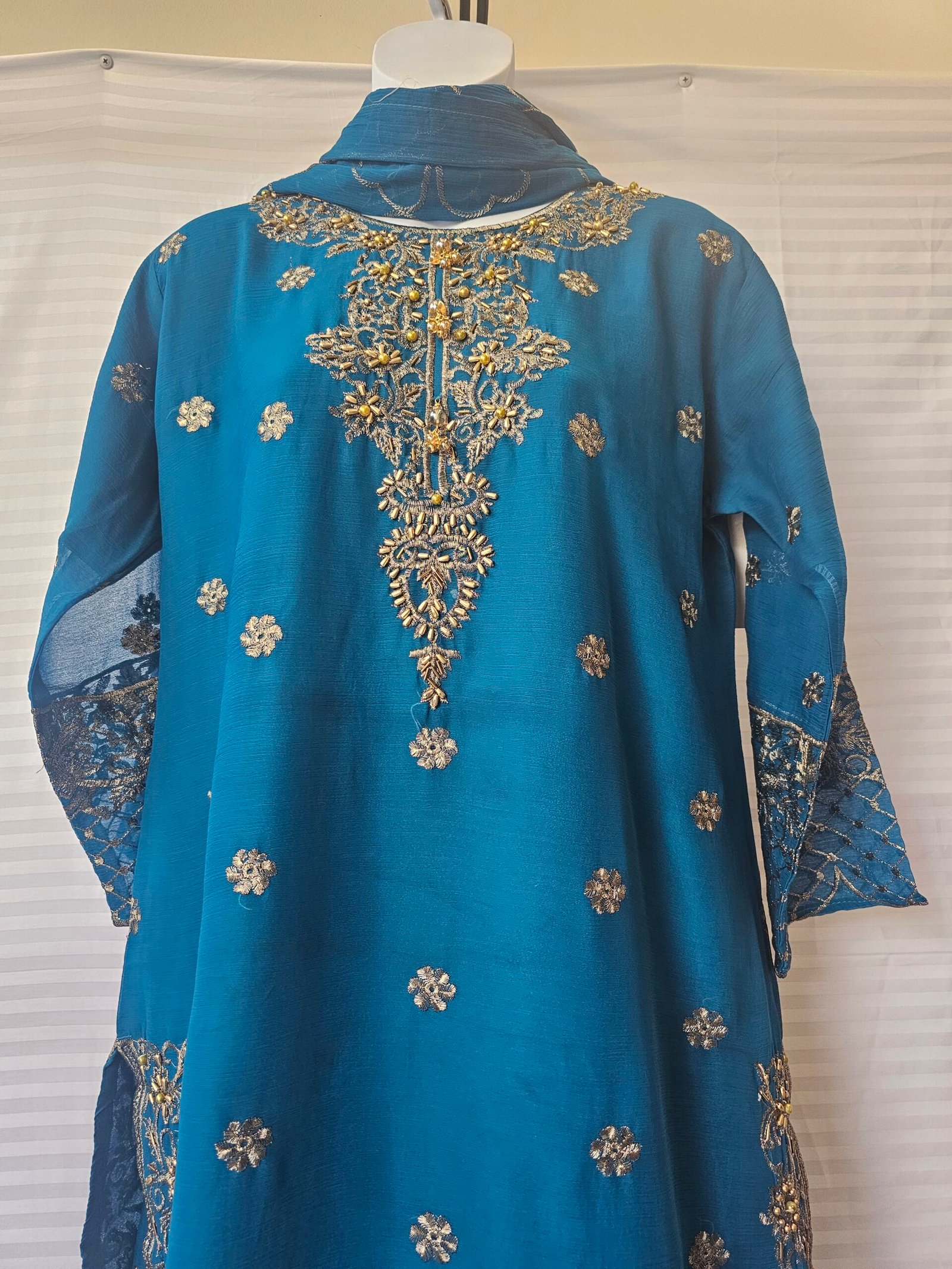 Second image of 3 Piece Stylish Palazzo Suit – Pakistani Stitched Party Wear